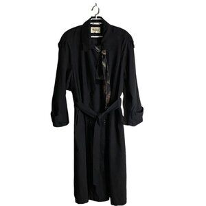 Mona Lisa by Fen-nelli Women's Vintage Navy Double Breasted Trench Coat